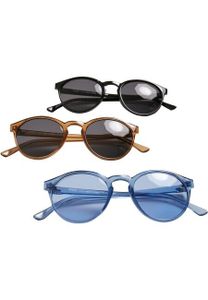 Sluneční brýle Urban Classics Sunglasses Cypress 3-Pack black+brown+blue - UNI