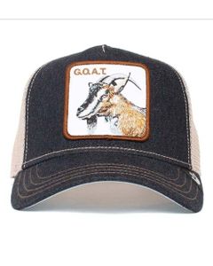 Goorin Bros. Trucker Cap Baseball Mütze Mesh Hat Animal Patch Tier Motiv, Grösse:one-size, Farbe:Goat - Charcoal