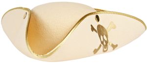 Eleganter Piraten Hut in Beige | ideal für Damen, Herren und Jugendliche | hochwertige Verarbeitung