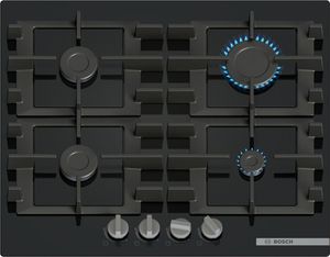 Bosch Series 4 PNP6B6K40 Varná doska čierna Integrovaná plynová varná doska 59 cm 4 zóny