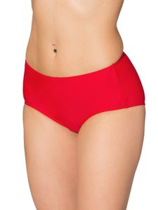 Aquarti Damen Bikinihose mit Mittelhohem Bund , Farbe: Rot, Größe: 44
