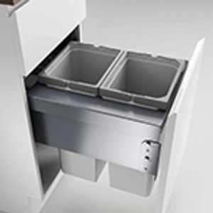 Naber, Cox® Base 2T 400-2. Abfallsammler, hellgrau, Höhe 460 mm - Mülleimer