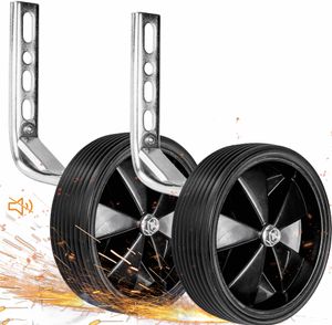 Prometheus Stützräder für Kinderfahrrad universell für 12 14 16 18 Zoll in schwarz - stabile Stahlkonstruktion mit Gummi-Reifen