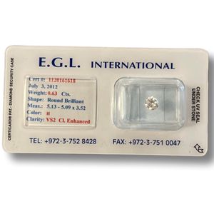 Diamant 0.63 Cts s EGL certifikátom KP21431