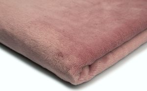 Minkee Plüsch Glatt Zweiseitig Kunstfell Schmutziges Rosa 50 x 160 cm