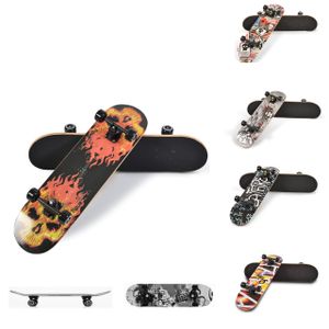 Moni Kinder Skateboard Lux 3006, ABEC-5 Lager, 85A-PU-Räder, Deckgröße 79x21cm schwarz
