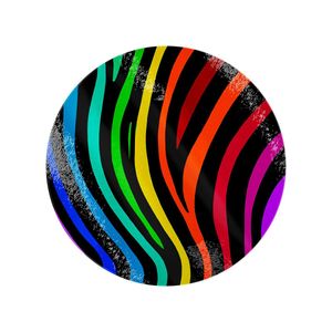 Grindstore Glas-Schneidebrett, Regenbogenfarben, rund GR1074 (Einheitsgröße) (Regenbogenfarben)
