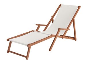 Liegestuhl XXL extra schwere Ausführung Sonnenliege Holz Deckchair Massivholz Gartenmöbel V-10-500