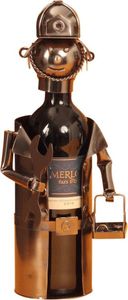 Mel-O-Design Wein-,Sekt-,Flaschenhalter 6060 "Arbeiter" 16 x 23 x 10 cm (BxHxT)