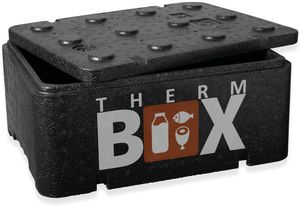 Profibox 12BL - Innen: 36x26x13cm Wand: 1,8cm ca. 12 Liter Größe S Styroporboxen Isolierbox Thermobox Warmhaltebox Kühlbox Thermobehälter