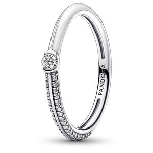 Pandora 192528C02 Silberring für Damen Pavé & Weiß, 54/17,2