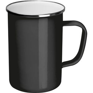 Emaille Tasse / Füllvermögen: 550ml / Farbe: schwarz