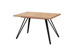 Esstisch Life 120-160x80 cm Tisch Küche Ausziehbar Metall schwarz Artisan Modern NEU