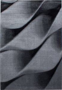 Teppium Teppich Wohnzimmer Moderner Abstrakt Design Teppich, Kurzflor Teppich, Weich und Pflegeleicht, Schwarz-2, 160 x 230 cm