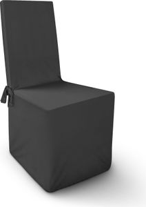 Bestlivings poťah na stoličky ( čierny ) - štvorcové operadlá stoličiek - elastický poťah ( 45 cm x 96 cm ) elastický poťah na banketové stoličky univerzálny poťah - poťah na sedadlo Elastan
