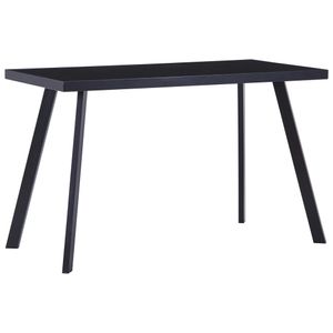 vidaXL Jedálenský stôl čierny 120 x 60 x 75 cm Tvrdené sklo