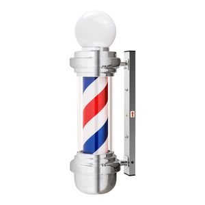 Barberpub Barber-Pole Barbierstab mit LED-Kugelleuchte drehbar Saloneinrichtung