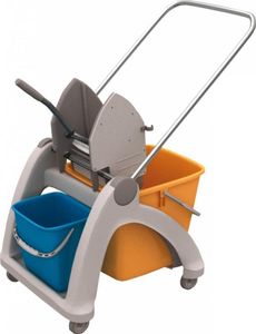 Čistiaci vozík s plastovou konštrukciou Roll-Mop 1x 25l + 6l