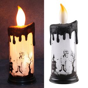 3DE8 LED Kerzenlicht Halloween Kerzenlicht Flammenlos Spinnennetz Bar Für 