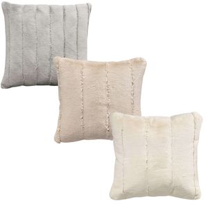 Winkler Kissenhülle ASHA  45 x 45 cm Fellimitat kuschelweich 100% Polyester, Farbauswahl::leinen