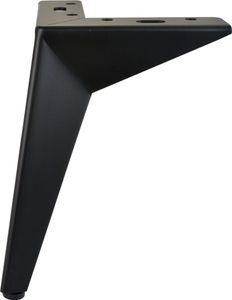 4x Schrankfuß Möbelfüße – Stahl, Schwarz Matt, 19 cm Höhe, Stabil & Modern