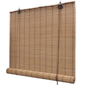 vidaXL Hnědá bambusová roleta 140x160 cm