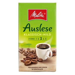 Melitta Auslese Classic Mild filtrovaná káva jemná příchuť 500g