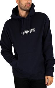 Napapijri Herren Pullover-Hoodie mit Box-Grafik, Blau L
