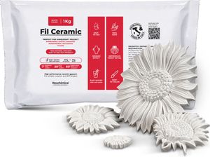 FIL CERAMIC modelovacia omietka na odlievanie, remeselná sadra, jemný sadrový prášok, ideálny pre remeslá a modelovanie (1 kg)