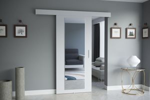 MINIO Izbové dvere SALWADOR II Biele s jedným zrkadlom