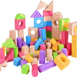 Bauklötze 100 große XL Bunte Bausteine weicher Schaumstoff Holzdesign Steine Pädagogisches Kinder Spielzeug Spielwerk®