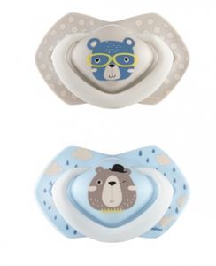 Canpol Babies | Schnuller Light Touch - 6-18 Monate - Symmetrisch - Hygienisch und Leicht