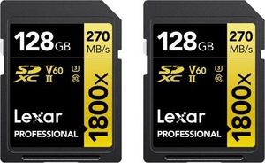 Lexar SDXC 128GB Professional 1800x UHS-II U3 ( 180/270 MB/s )