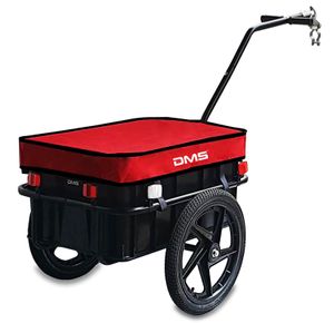 DMS® Fahrradanhänger Lastenanhänger Transportanhänger Anhänger 70L Handwagen Rot