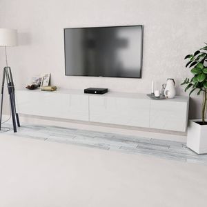 vidaXL TV-Schränke 2 Stk. Holzwerkstoff 120x40x34 cm Hochglanz Weiß