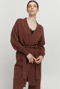 b.young BYNONINA BELT CARDIGAN Damen Lange Strickjacke Feinstrick Cardigan Longstrickjacke mit Gürtel