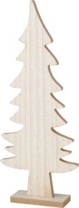 Boltze Dekoaufsteller Kjell Tannenbaum Figur, Holz, Höhe 40 cm Weihnachtsdeko