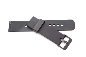 vhbw Ersatz Armband kompatibel mit Asus ZenWatch 2 1,63", 2, 1 Fitnessuhr, Smartwatch - 12,2cm + 8,4 cm Silikon schwarz