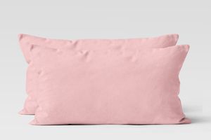 Mikrofaser UNI Kissenhüllen Kopfkissenbezug Kissenbezug Bezug Kissenhülle Mit Reißverschluss 40x80 cm rosé