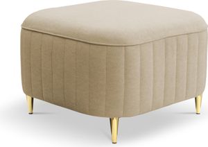 DomoHome Čalúnená stolička LAREN - Moderný dizajn, Kovové nožičky, Kvalitné čalúnenie, Stolička, Podnožka, Elegantný bytový doplnok, Rozmery: 60x60x41cm, Farba: BEIGE