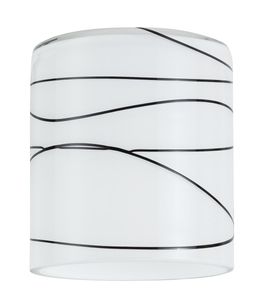 Paulmann DecoSystems Lampenschirm Zyli max.50W Glas Weiß/Schwarz