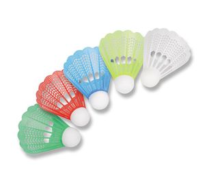 Sunflex 5 Badmintonbälle Colorful | Badminton Ball Bälle Federball Plastikball Feder