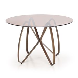 Stôl LUNGO 120x120 hnedý/zlatý Stôl LUNGO 120x120 hnedý/zlatý