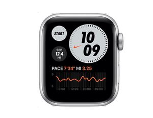 Apple Apple Watch Nike (44mm) GPS mit Nike Sportarmband, silber/pure platin