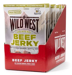 16x Wild West Beef Jerky Jalapeno 60g