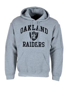 NFL Football Hoodie Herren Sweatshirt Kapuzenpullover Oakland Raiders Grau L