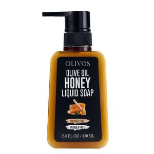 OLIVOS Olive Oil Honey Liquid Soap  12 Stück á 450ml flüssige Handseife mit Honig, Honigseife