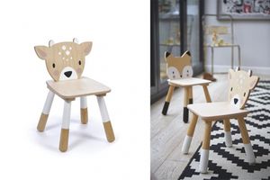 Tender Leaf Toys Forest Deer Chair, Stuhl, Weiß, Holz, Sperrholz, 3 Jahr(e), 32 cm, 30 cm