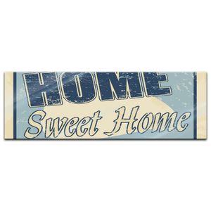 Glasbild - Home sweet Home, Größe:120 x 40 cm