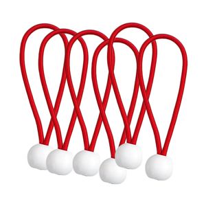 6 Stück Ball Bungee Cords Farbe Rot 5 Zoll